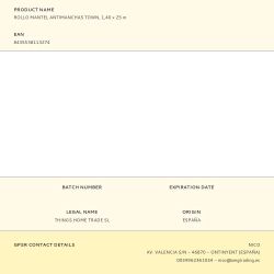 Rollo Mantel Antimanchas Town 1,40 X 25 M