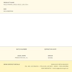 Rollo Mantel Circle Gold 1,40 X 20 M