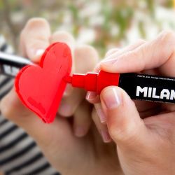 Rotulador Borrables Fluoglass 2 - 4 Mm Rojo En Blister