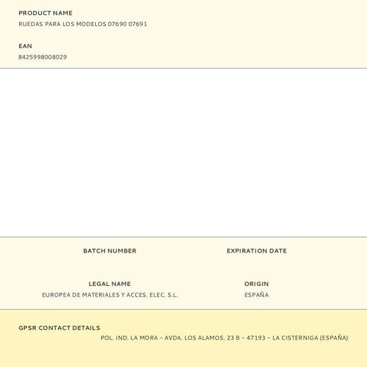 Ruedas Para Los Modelos 07690 07691