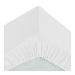 Sábana Ajustable Algodón Blanco 140 X 190 Cm