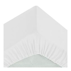 Sábana Ajustable Algodón Blanco 90 X 190 Cm