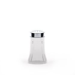 Salero De Cristal Con Tapón Cromado Modelo 1969