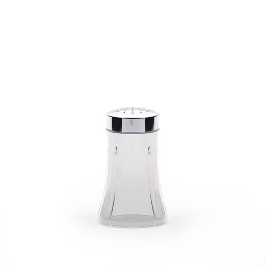 Salero De Cristal Con Tapón Cromado Modelo 1969