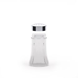 Salero De Cristal Con Tapón Cromado Modelo 1969