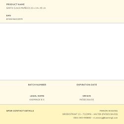 Santa Claus Muñeco Decorativo 23 X 14 X 45 Cm