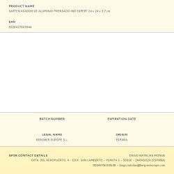 Sarten Asador Aluminio Prensado Ind Expert 24 X 24 X 3,7 Cm