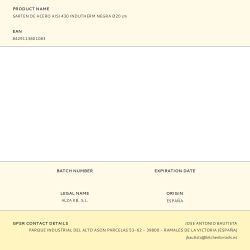 Sartén De Acero Aisi 430 Indutherm Negra Ø20Cm