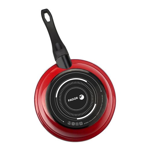 Sartén De Acero Aisi 430 Optimax Roja Ø30 Cm
