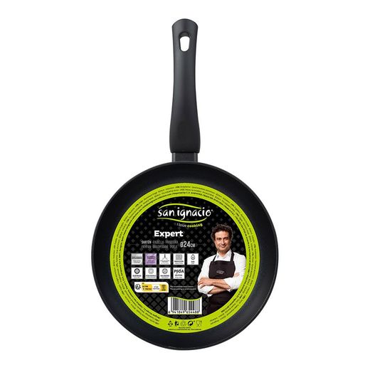 Sartén De Aluminio Forjado Inducción Negro Expert Ø24 Cm