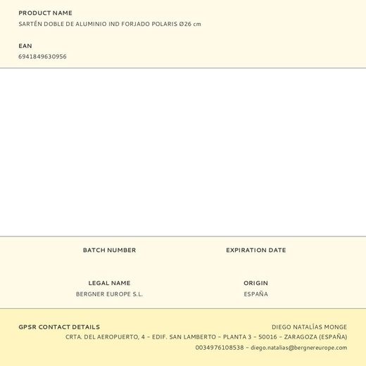 Sartén Doble De Aluminio Ind Forjado Polaris Ø26 Cm