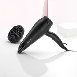 Secador De Pelo Con Difusor Negro Smooth 2000 W