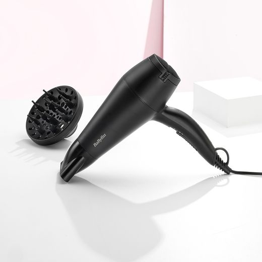 Secador De Pelo Con Difusor Negro Smooth 2000 W