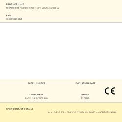 Secador De Pelo De Viaje Multi-Voltaje 2000 W