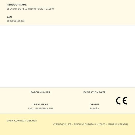 Secador De Pelo Hydro Fusion 2100 W Azul