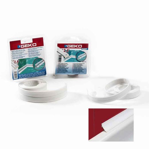 Sellador Adhesivo Para Lavabos Blanco 22 Mm X 2,4 M