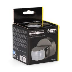 Sensor De Movimiento Y Crepuscular 15 M Ip65 Negro