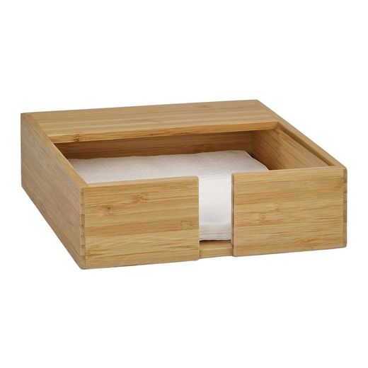 Servilletero De Bambú 17,5 X 17,5 X 5,5 Cm