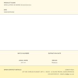 Servilletero De Bambú 20,5 X 20,5 X 5,5 Cm