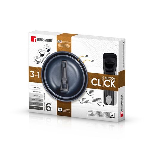 Set 2 Sartenes Click & Cook Ø20 / Ø26 Cm