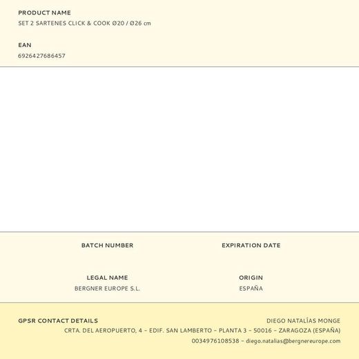 Set 2 Sartenes Click & Cook Ø20 / Ø26 Cm