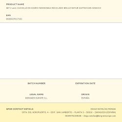 Cuchillo De Acero Inoxidable Reciclado Brillo Natur, Blister 2 Uds