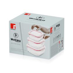 Set 3 Fiambreras Cuadradas Walking Anywhere Bergner