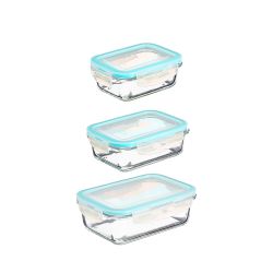 Set 3 Fiambreras De Cristal Tamaños Varios