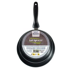Set 3 Sartenes Aluminio Prensado Apto Para Inducción  Navy Black  Ø16 / Ø20 / Ø24 Cm