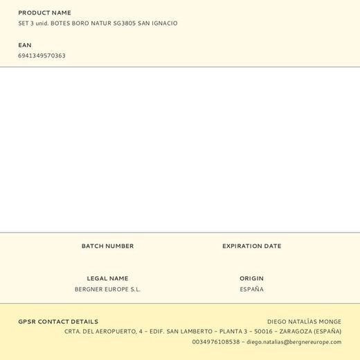 Botes Boro Natur De Vidrio / Bambú, 3 Uds