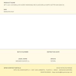 Cucharilla De Acero Inoxidable Reciclado Brillo Earth 3 Uds