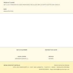 Tenedor De Acero Inoxidable Reciclado Brillo Earth, Blister 3 Uds