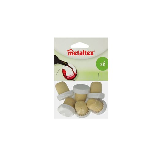 Tapones Corcho Con Cabeza De Plástico Colores Surtidos 6 Uds