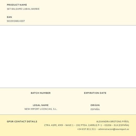 Set Balsamo Labial Barbie