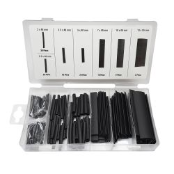 Set De 120 Fundas Termoretractil Negras Varios Tamaños