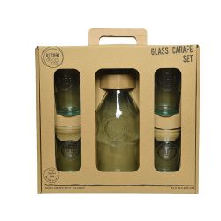 Botella Y 4 Vasos De Cristal