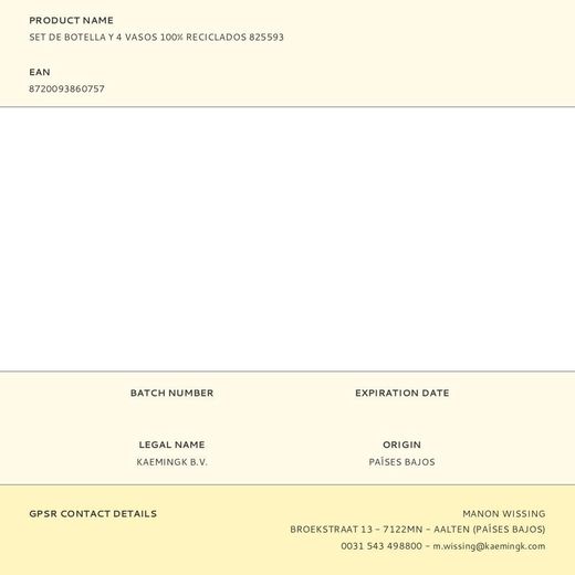 Botella Y 4 Vasos De Cristal