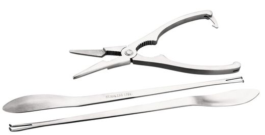Set Tenaza De Marisco Y 2 Tenedores Inox