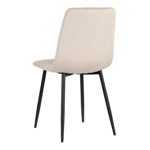 Silla Beige Terciopelo Salón 45 X 51 X 88,50 Cm