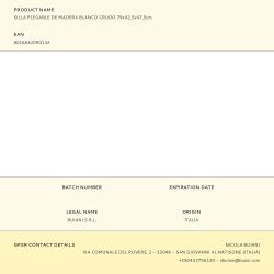 Silla Plegable De Madera Blanco Crudo 79X42,5X47,5Cm