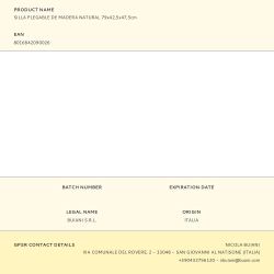 Silla Plegable De Madera Natural 79X42,5X47,5Cm