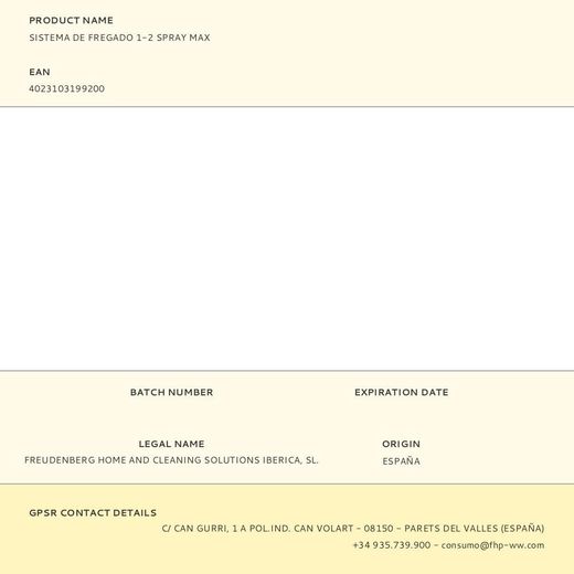 Sistema De Fregado 1-2 Spray Max