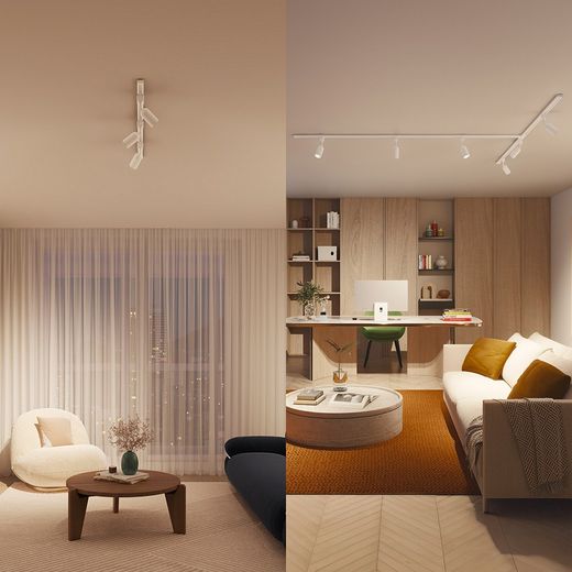 Sistema De Riel Easylink 3 Proyectores Shea, 5 W, Blanco