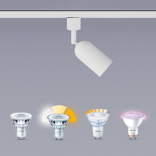 Sistema De Riel Easylink 3 Proyectores Shea, 5 W, Blanco