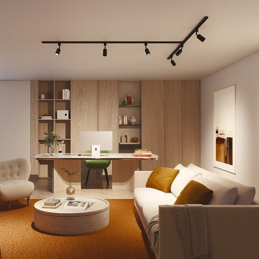 Sistema De Riel Easylink 3 Proyectores, Shea, 5 W, Negro