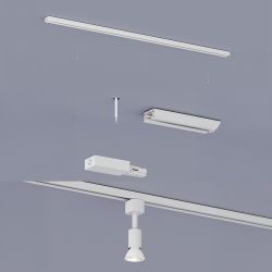 Sistema De Riel Easylink 3 Proyectores, Tobia, 5 W, Blanco