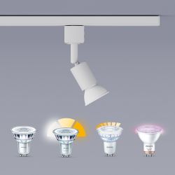 Sistema De Riel Easylink 3 Proyectores, Tobia, 5 W, Blanco