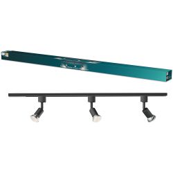 Sistema De Riel Easylink 3 Proyectores, Tobia, 5 W, Negro