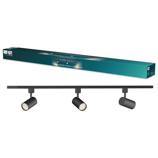 Sistema De Riel Easylink 3 Proyectores, Zilo, 5 W, Negro