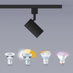 Sistema De Riel Easylink 3 Proyectores, Zilo, 5 W, Negro